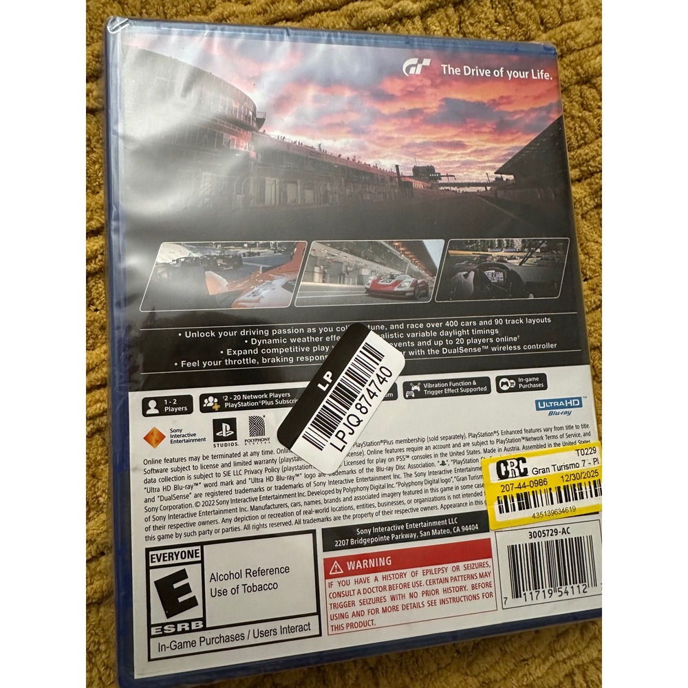 Sony Gran Turismo 7 Video Game PS5 One Size Multicolor New Racing Simulator